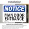 Signmission Man Door Entrance OSHA Notice Sign, Vinyl Decal, 14in W x 10in L, 2PK OS-2PACK-NS-D-1014-L-14133 - alternate 4